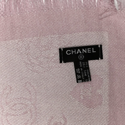 Chanel Cashmere Silk CC Heart Scarf Pink 3 of 3