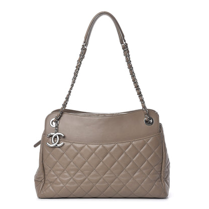 Chanel Lambskin Quilted Large 7 Tote Taupe 1 of 13