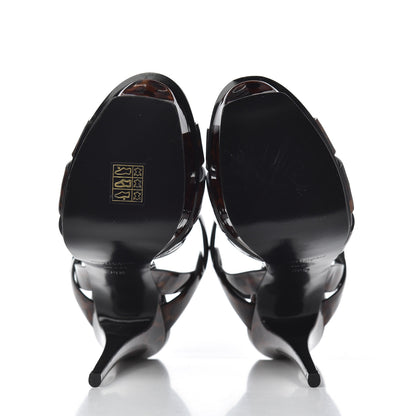 Saint Laurent Patent Tribute 105 Platform Sandals 38.5 Tortoiseshell 5 of 8