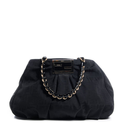 Fendi Zucca Enamel Mia Tote Black 1 of 9
