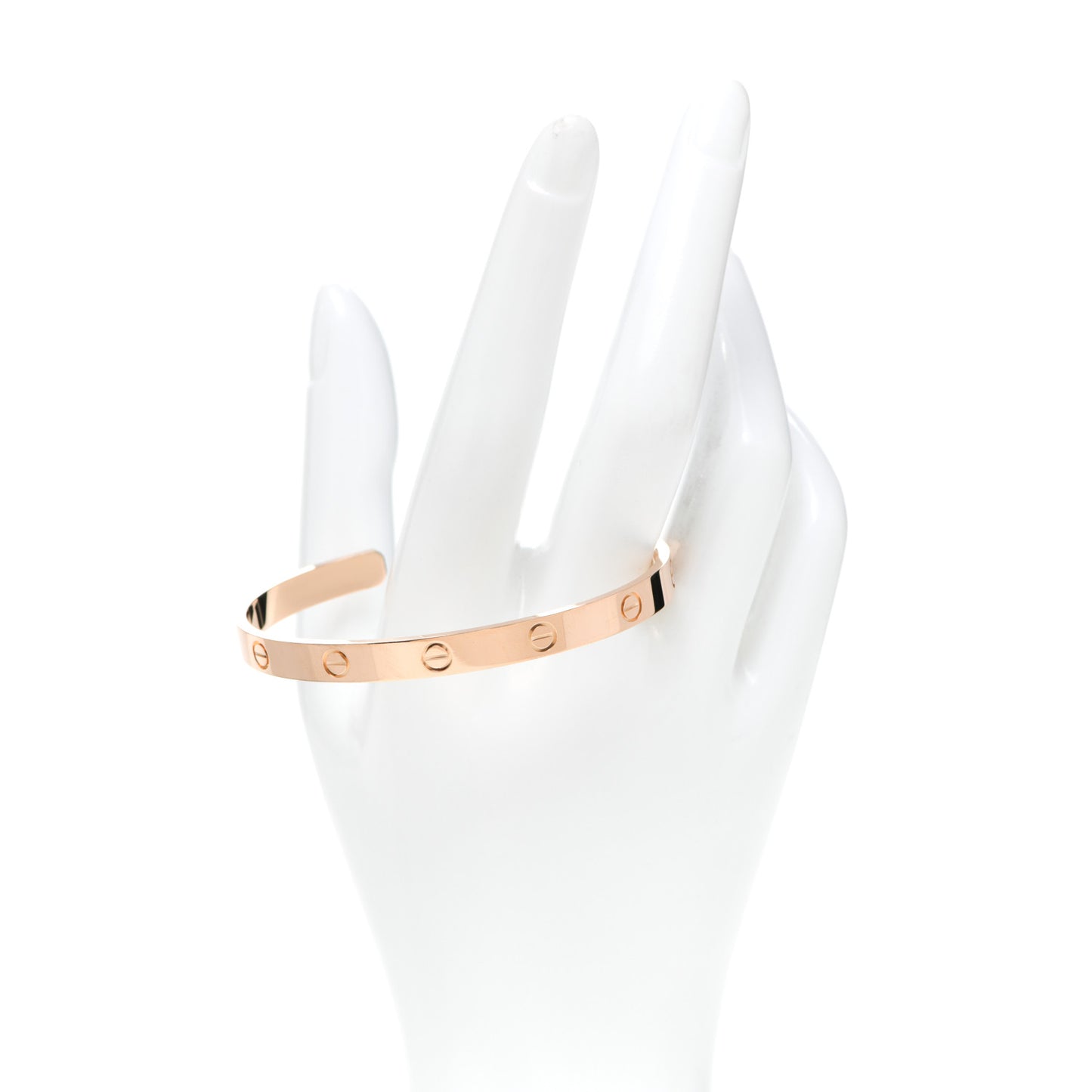 18K Pink Gold LOVE Cuff Bracelet 19