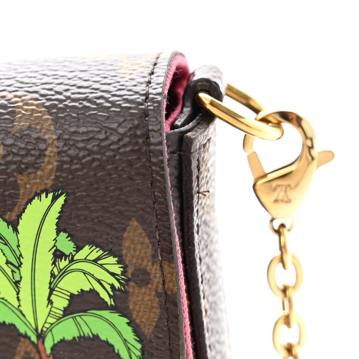 Monogram 2021 Christmas Animation Hollywood Pochette Felicie Chain Wallet Fuchsia