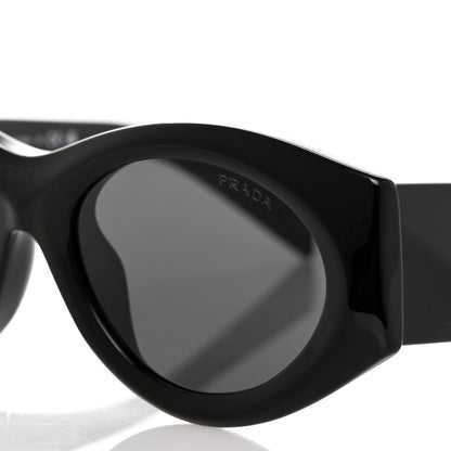 Prada Acetate Oval Symbole Sunglasses SPR 20Z Black 7 of 8