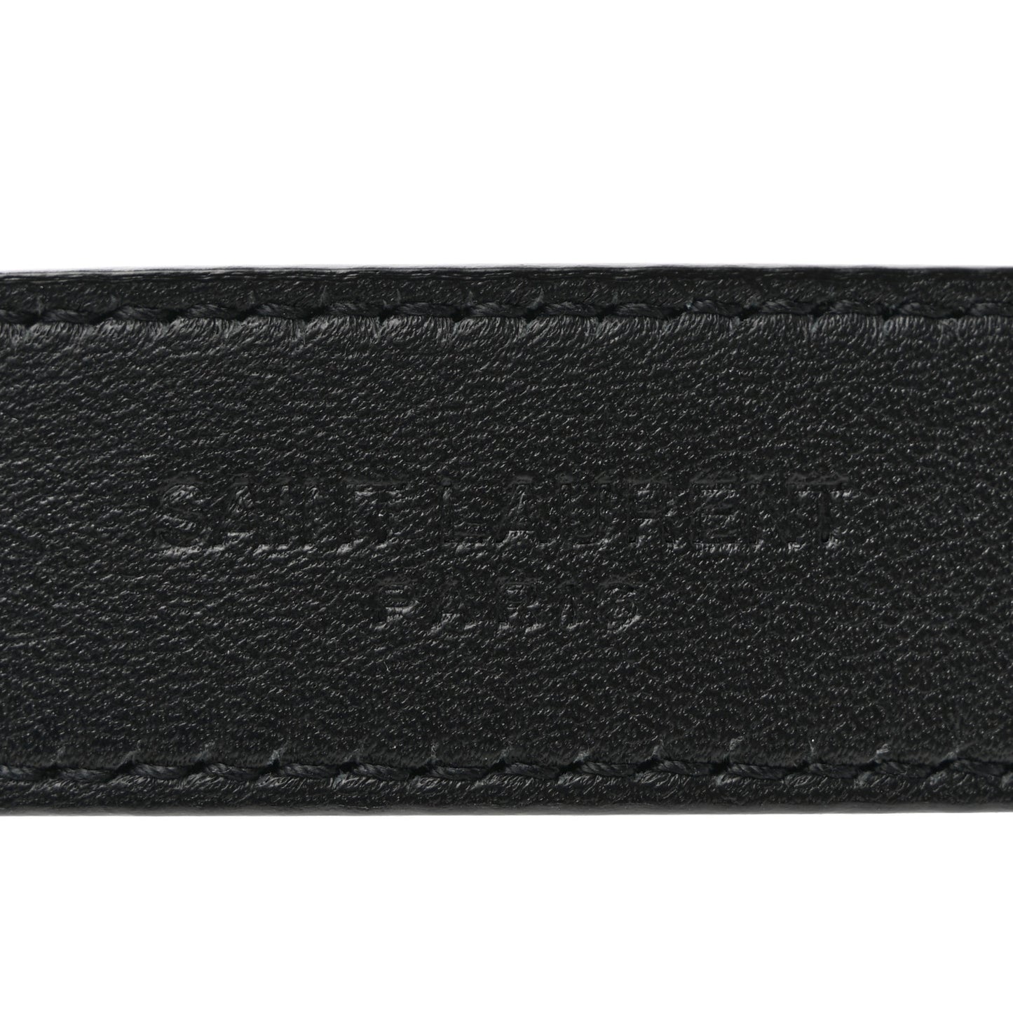 Calfskin Monogram Narrow Square Buckle Belt 75 30 Black