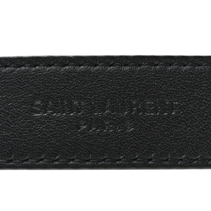 Saint Laurent Calfskin Monogram Narrow Square Buckle Belt 75 30 Black 5 of 7