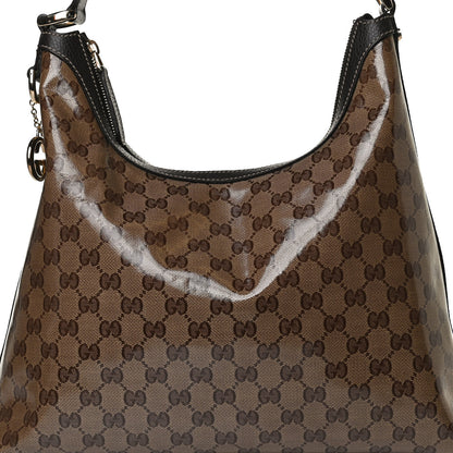 Gucci Crystal Monogram Hobo Dark Brown 8 of 16
