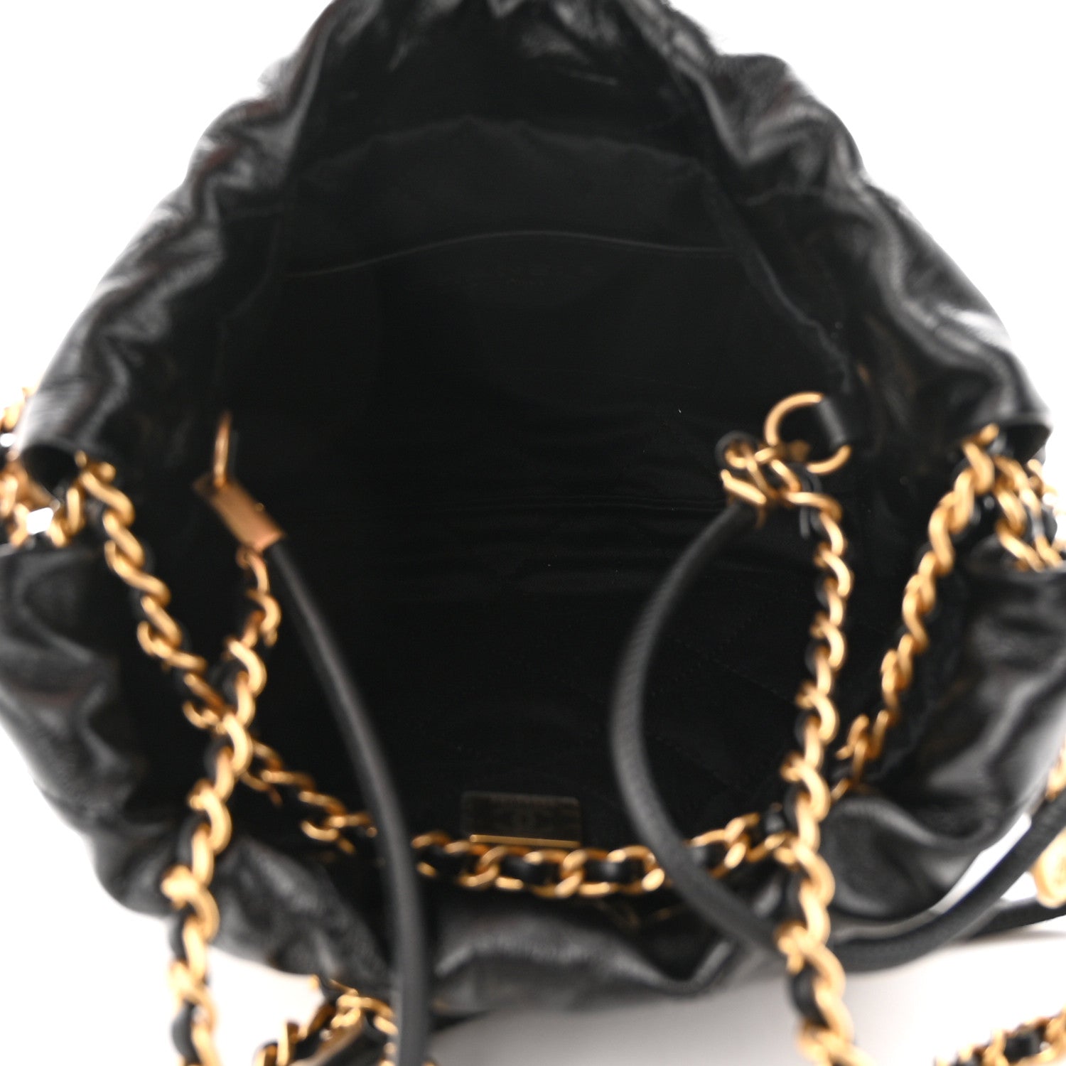 Chanel Shiny Crumpled Calfskin Quilted Pearl Mini Chanel 22 Black 10 of 21