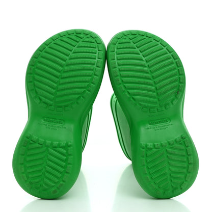 Balenciaga X CROCS Rubber Womens Rain Boots 37 Grass Green 5 of 8