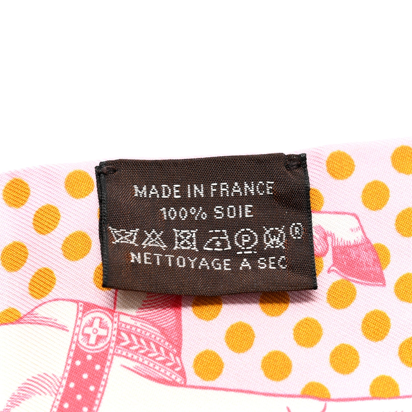 Silk Cavaliere En Formes Twilly Rose Vert Amande Ocre