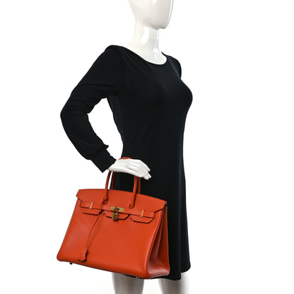 Hermes Epsom Birkin 35 Orange 2 of 12