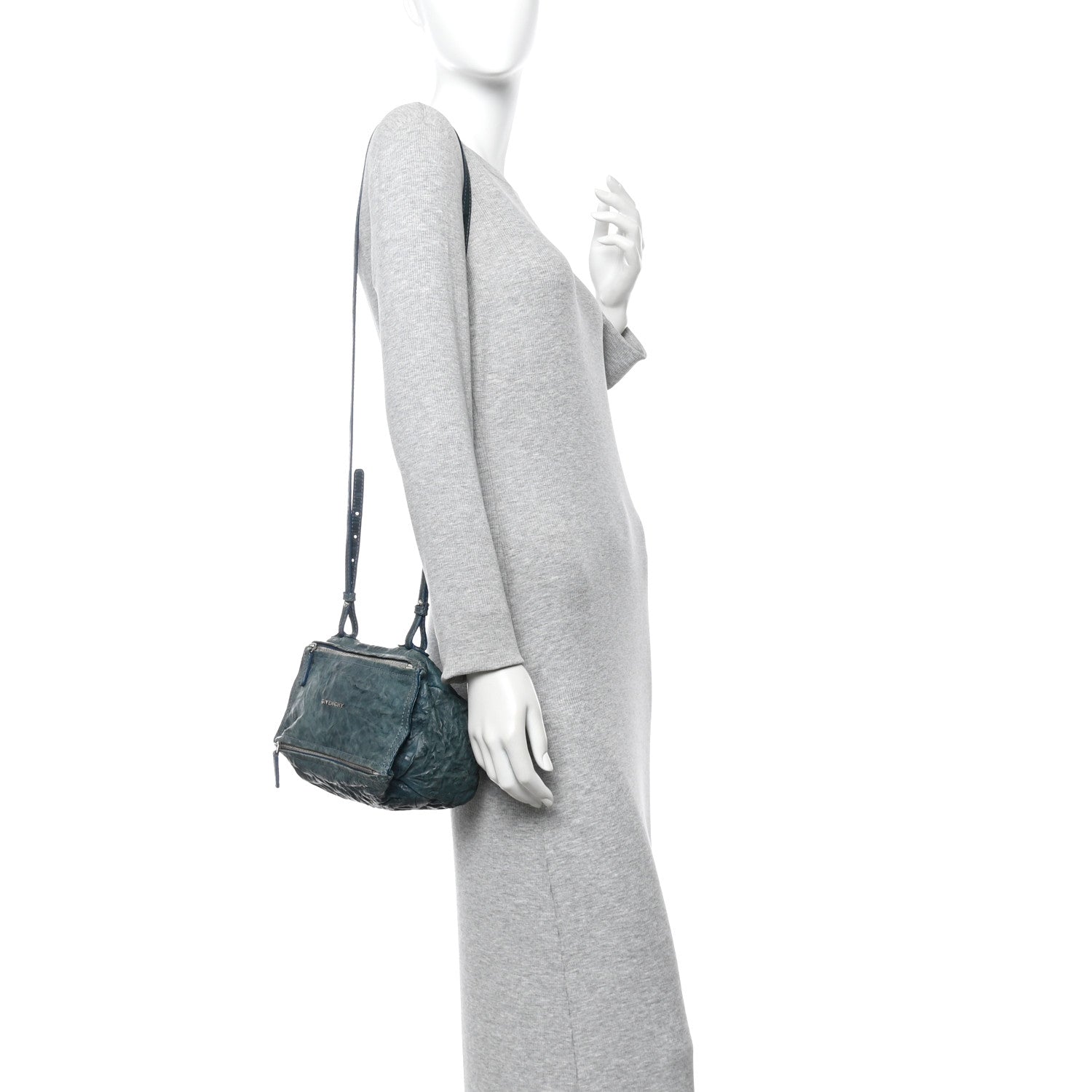 Givenchy Tumbled Sheepskin Mini Pandora Mineral Blue 2 of 10