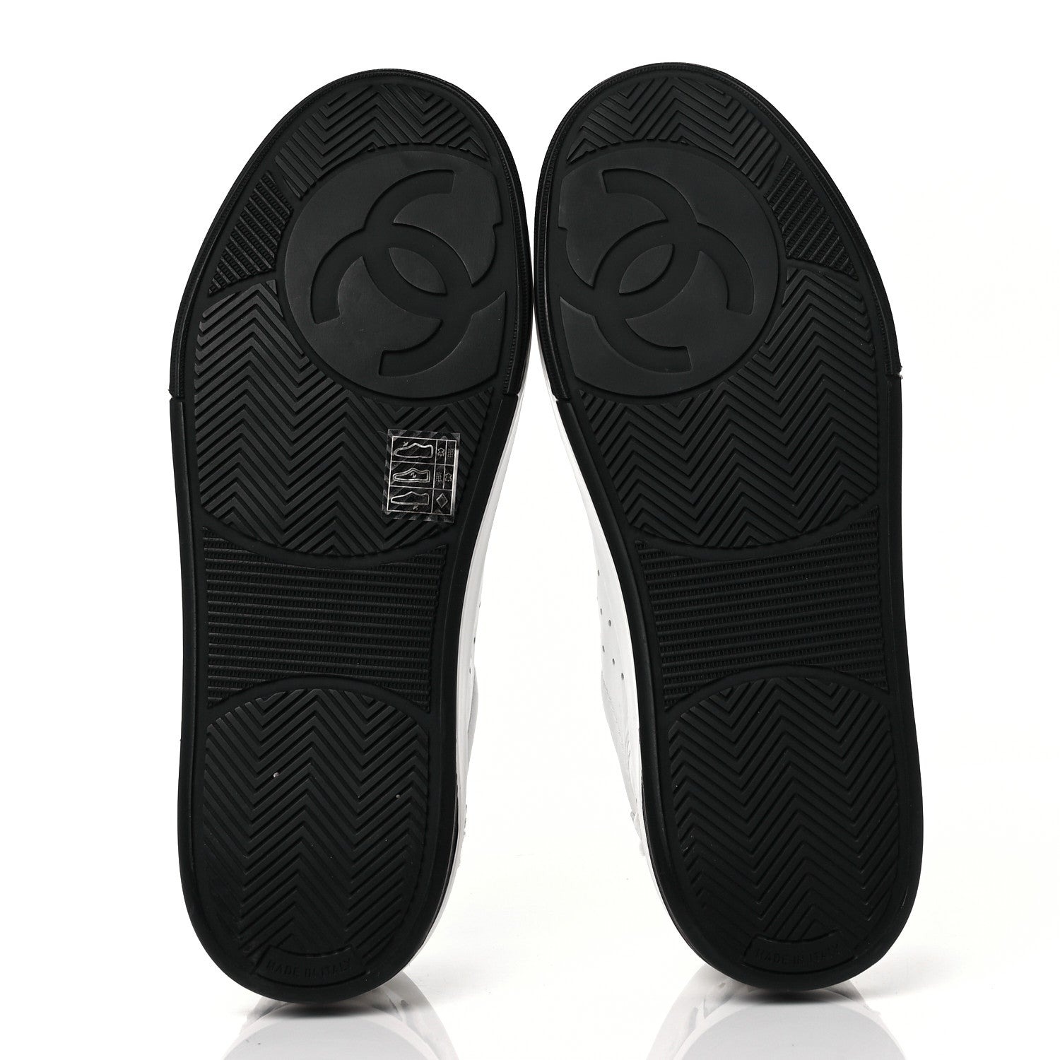 Chanel Calfskin Womens Logo Sneakers 38 Black White 5 of 11