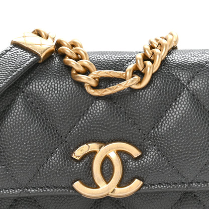 Chanel Caviar Quilted Bracelet On Chain Clutch Grey 9 of 11