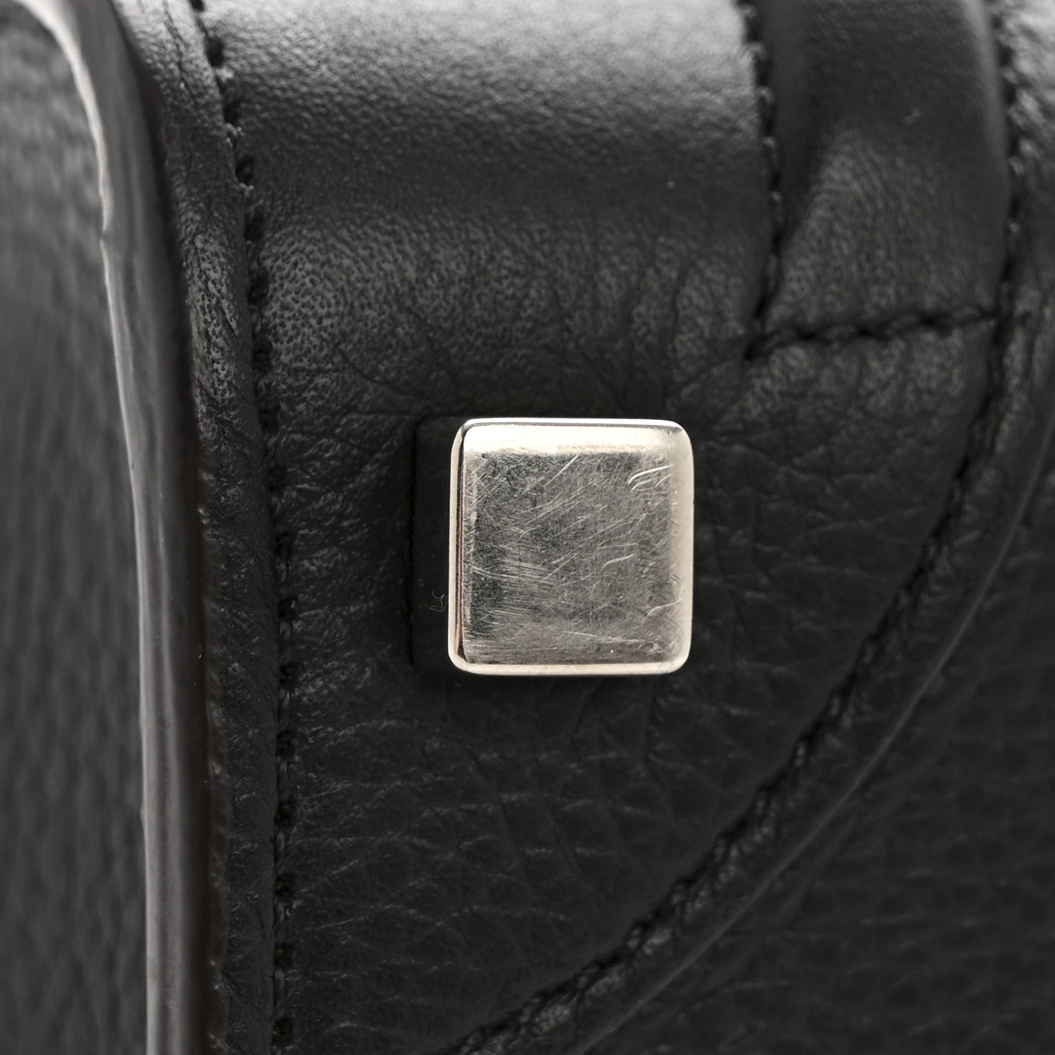 Celine Drummed Calfskin Micro Luggage Black 12 of 13