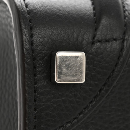 Celine Drummed Calfskin Micro Luggage Black 12 of 13