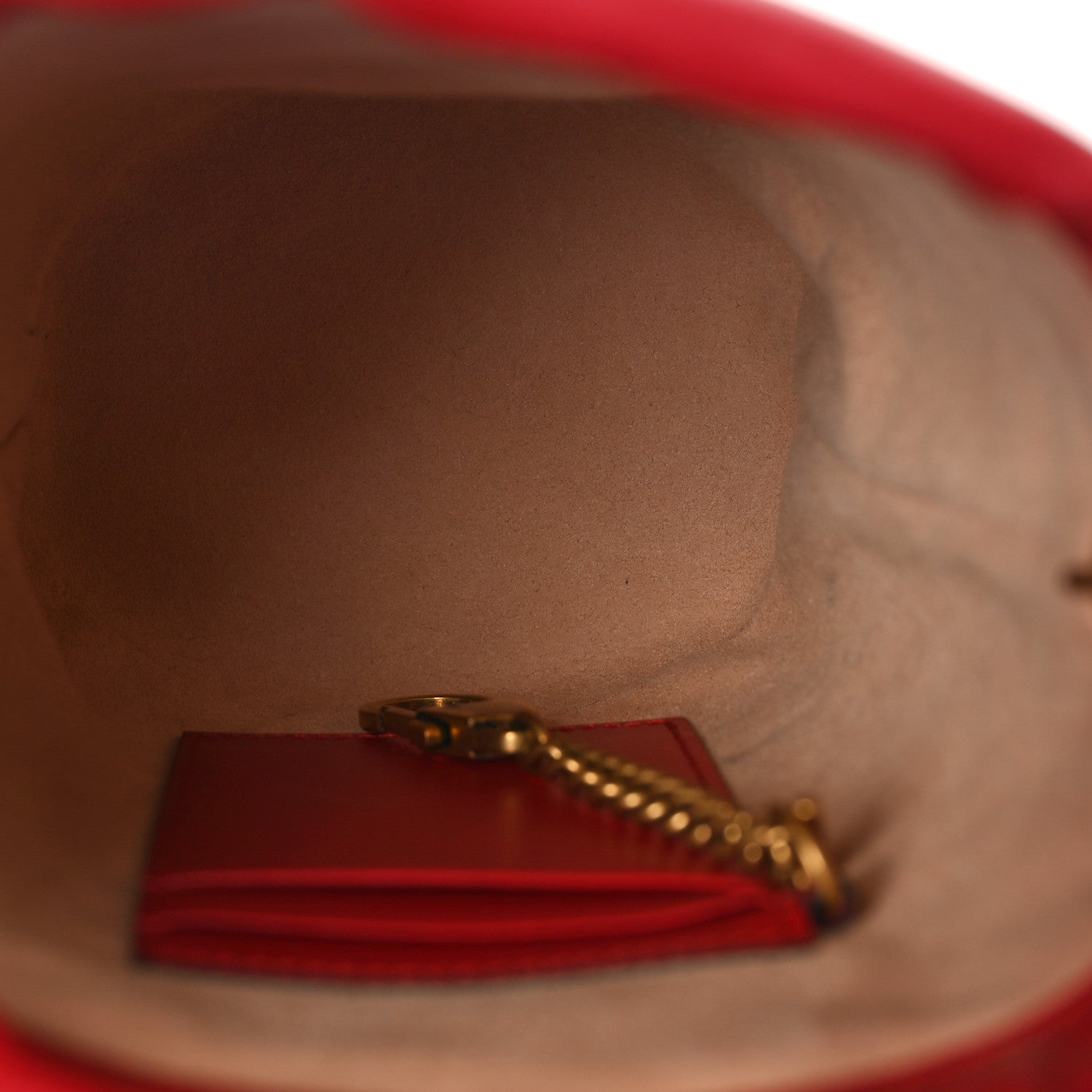 Gucci Calfskin Matelasse Mini GG Marmont 2.0 Bucket Bag Hibiscus Red 5 of 8