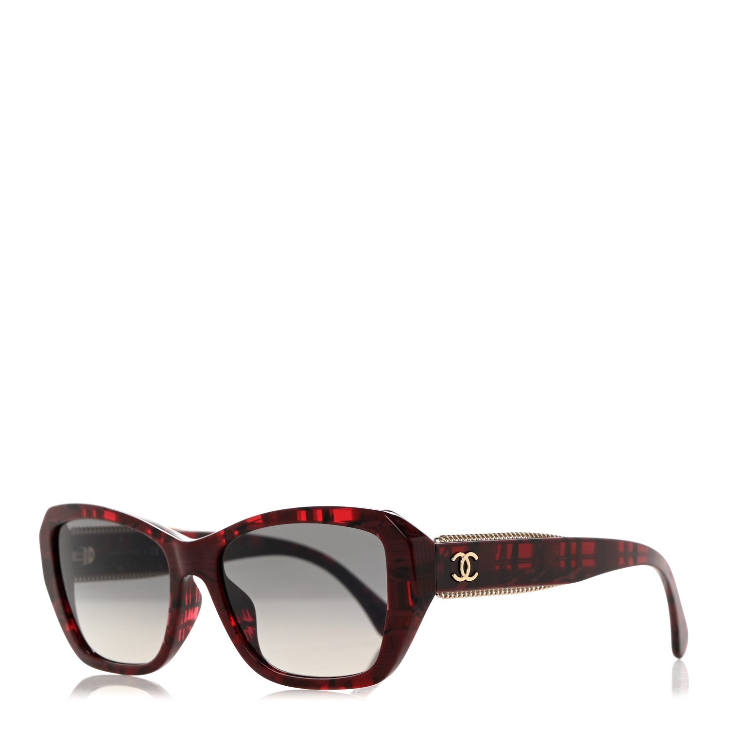 Chanel Acetate CC Sunglasses 5516-A Red 1 of 7