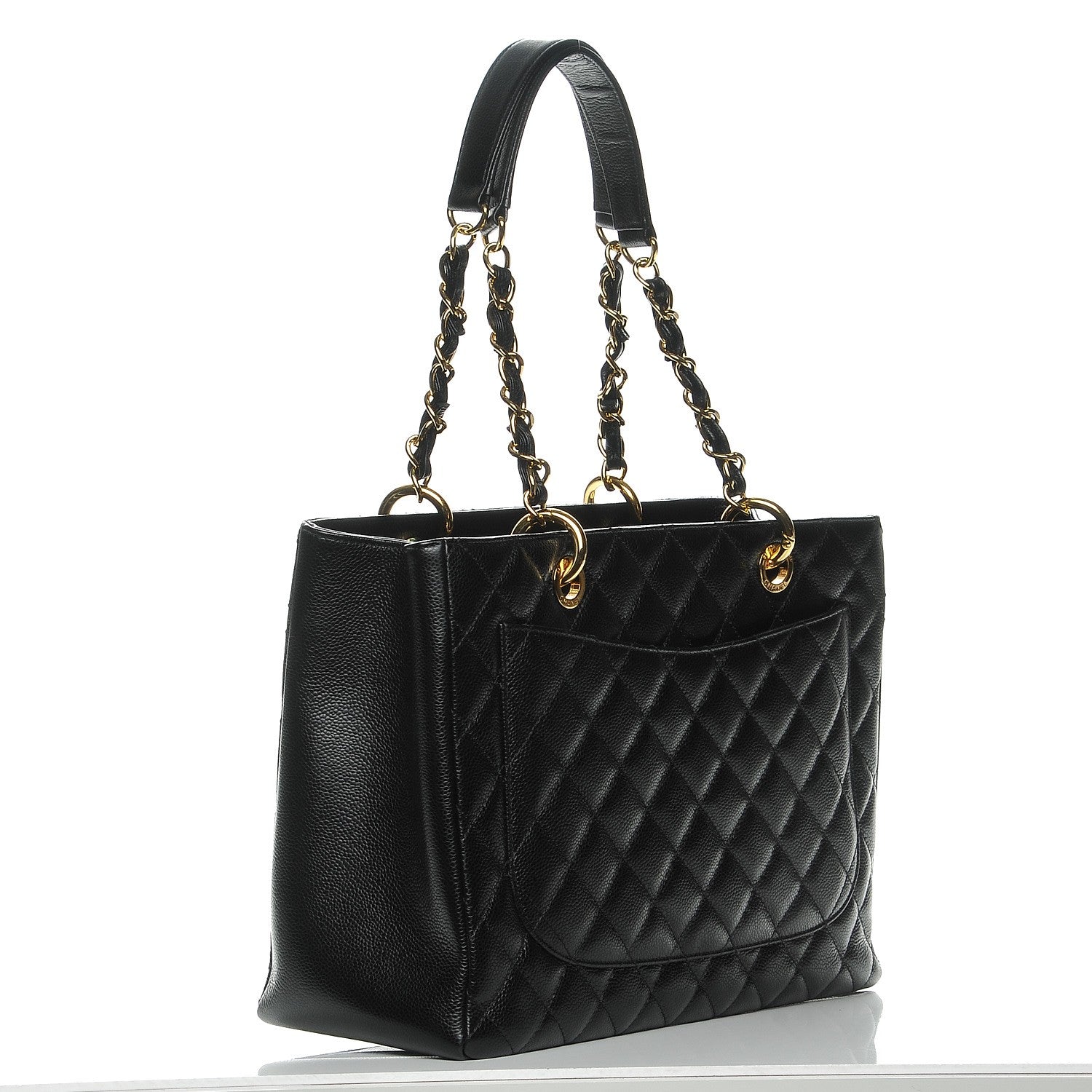 Chanel Caviar Quilted Grand Shopping Tote GST Black 3 of 7