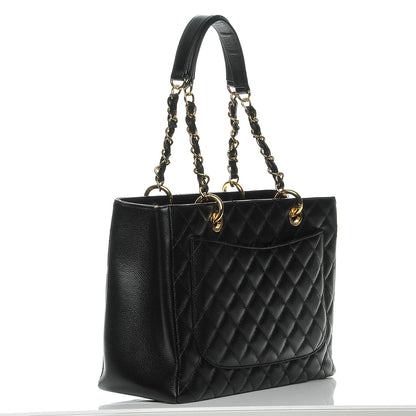 Chanel Caviar Quilted Grand Shopping Tote GST Black 3 of 7