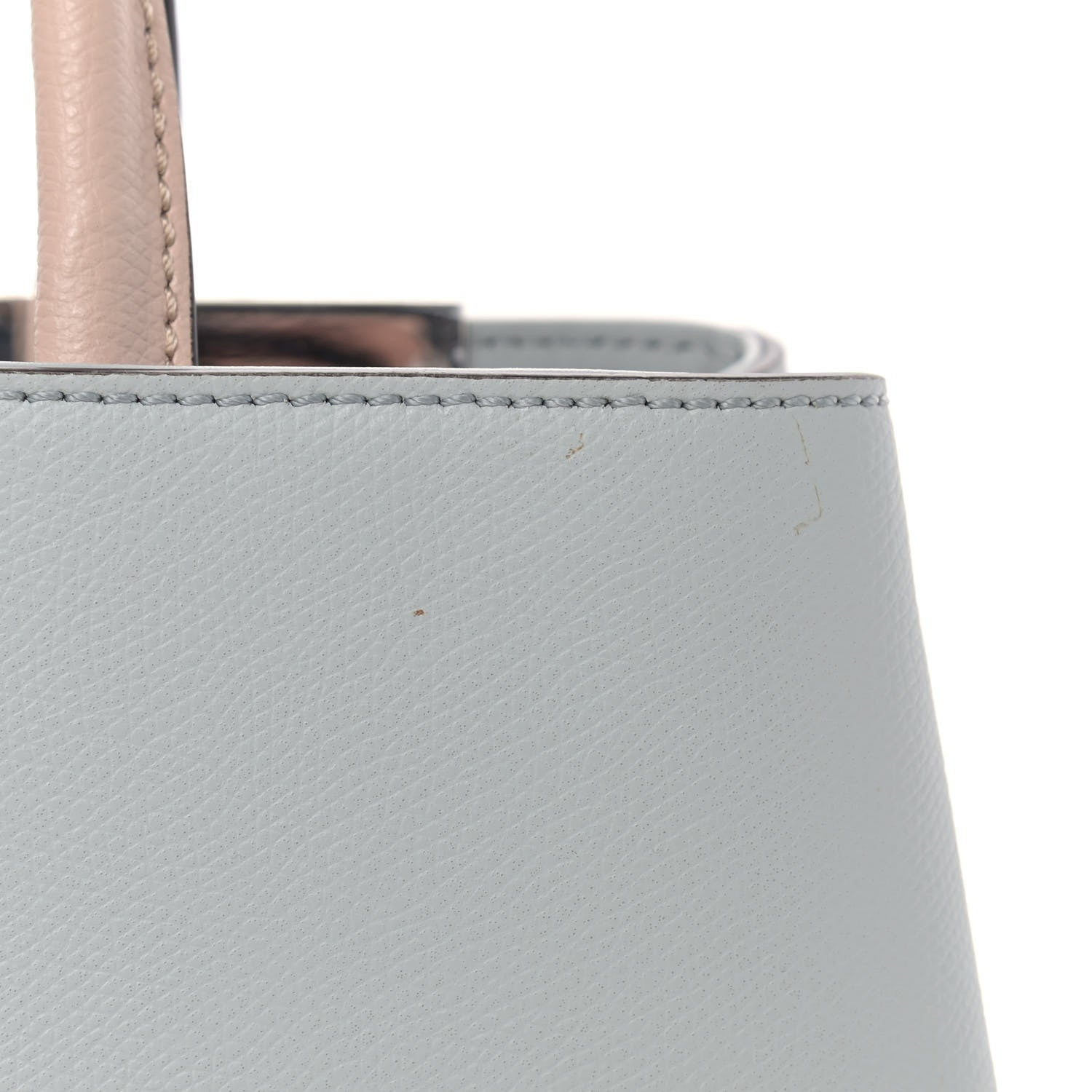 Fendi Vitello Cruise Monster Studded Petite 2Jours Tote Grigio Perla Amido Multicolor 7 of 9