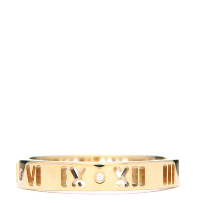 Tiffany 18K Yellow Gold Diamond Atlas Pierced Ring 57 8 3 of 5