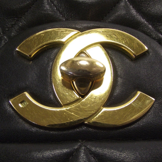 Lambskin XL Jumbo Flap Navy