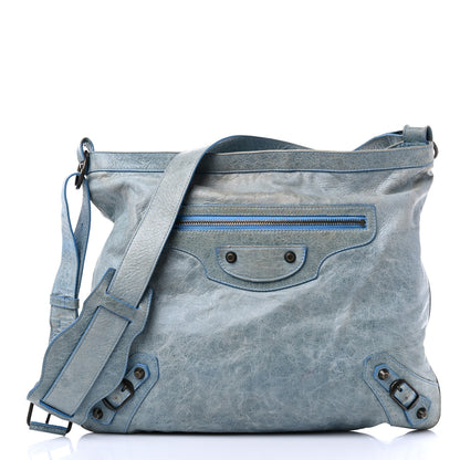 Balenciaga Chevre Classic Hardware Flat Messenger Sky Blue 3 of 24