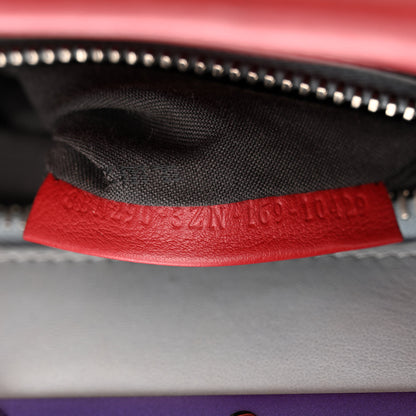 Fendi Vitello Seta Shiny Nappa Medium Peekaboo Iconic Satchel Ribes Azzurro Polvere 8 of 14