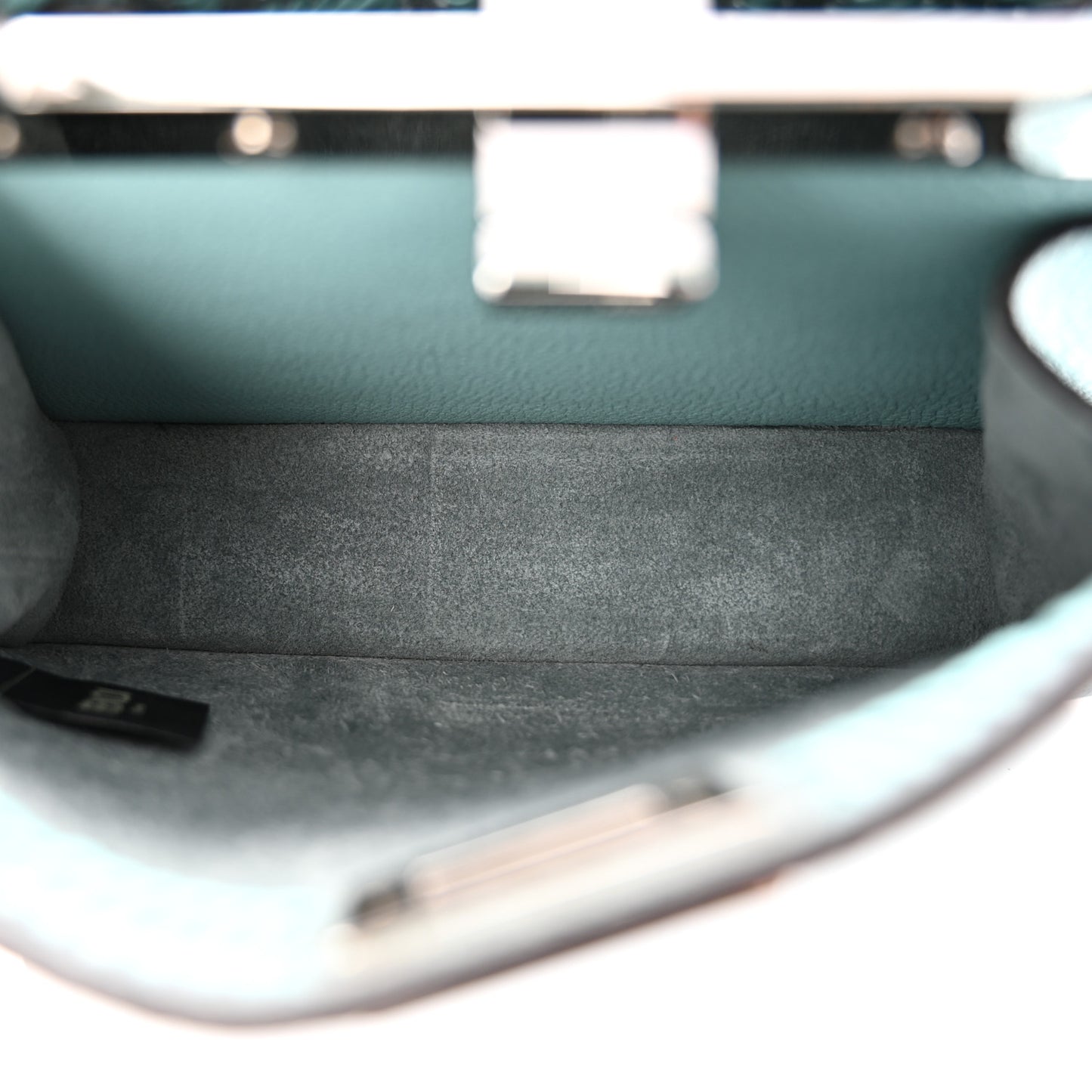 Cuoio Romano Nappa Intreccio FF Petite Peekaboo I SEE U Satchel Aquifer