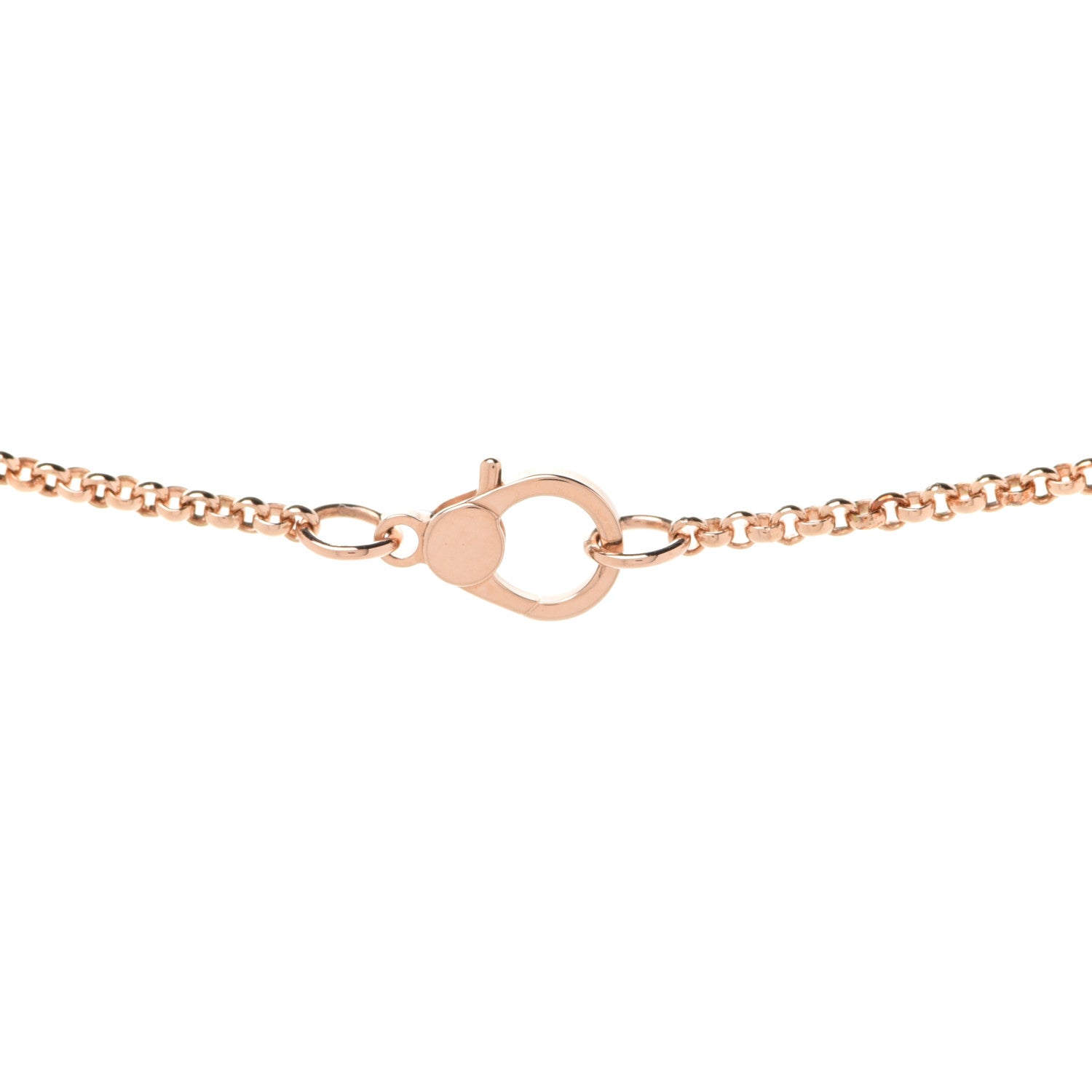 Hermes 18K Rose Gold Diamond TPM Ex-Libris Pendant Necklace 6 of 7