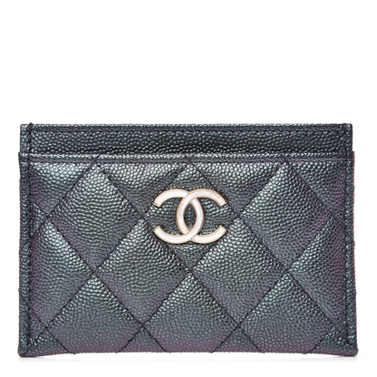 Chanel Iridescent Caviar Quilted Card Holder Black 1 of 9