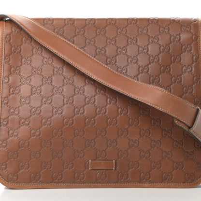 Gucci Guccissima Flap Messenger Bag Light Brown 8 of 16