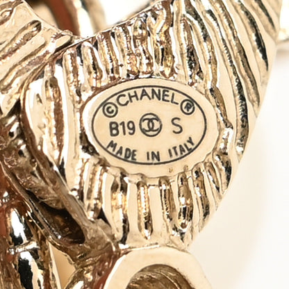 Chanel Graduated Pearl Crystal CC Necklace Gold 3 of 3