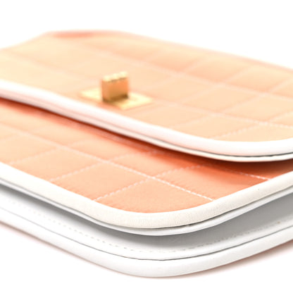 Chanel Satin Quilted Chocolate Bar Flap Orange 10 of 10