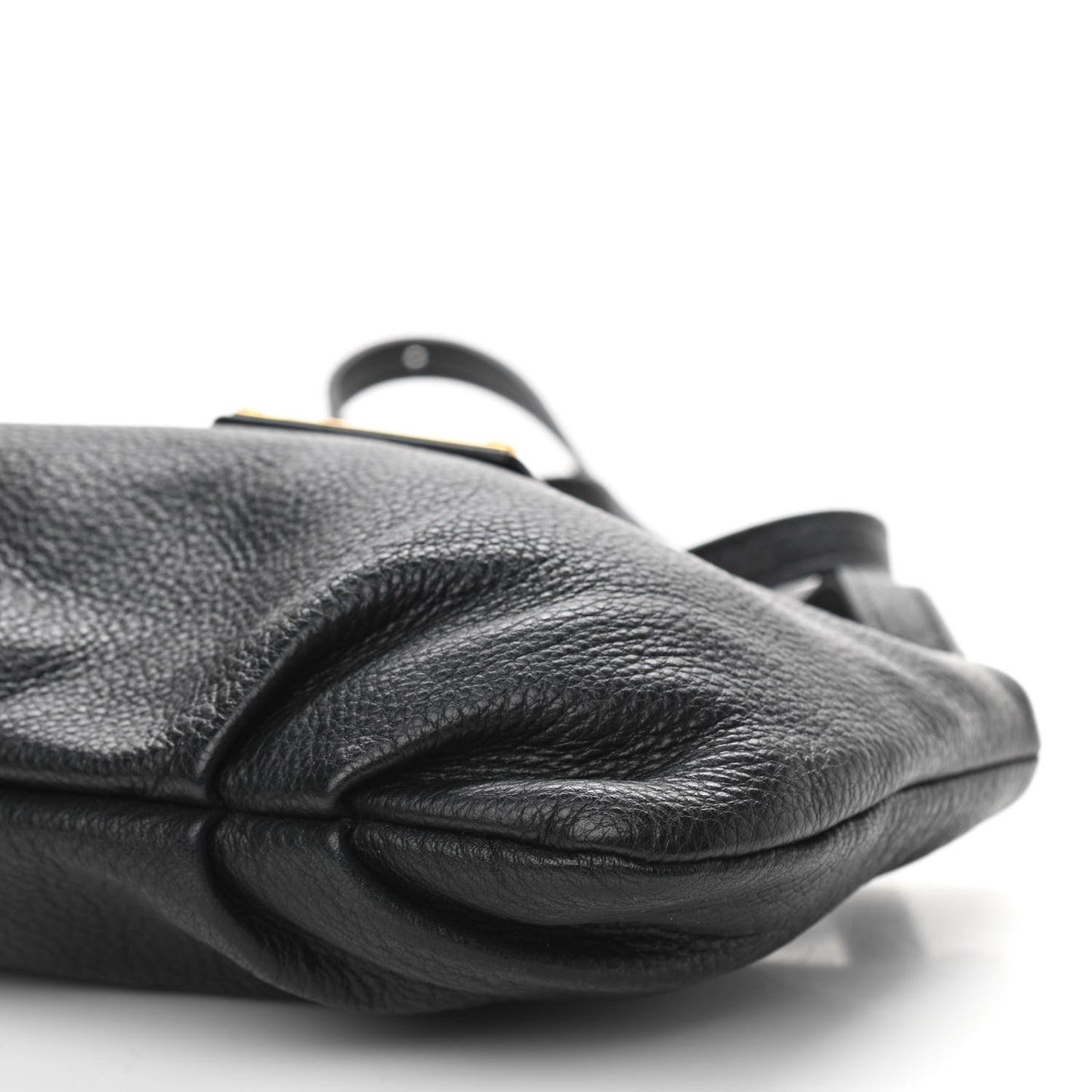 Pebbled Calfskin Crossbody Bag Black