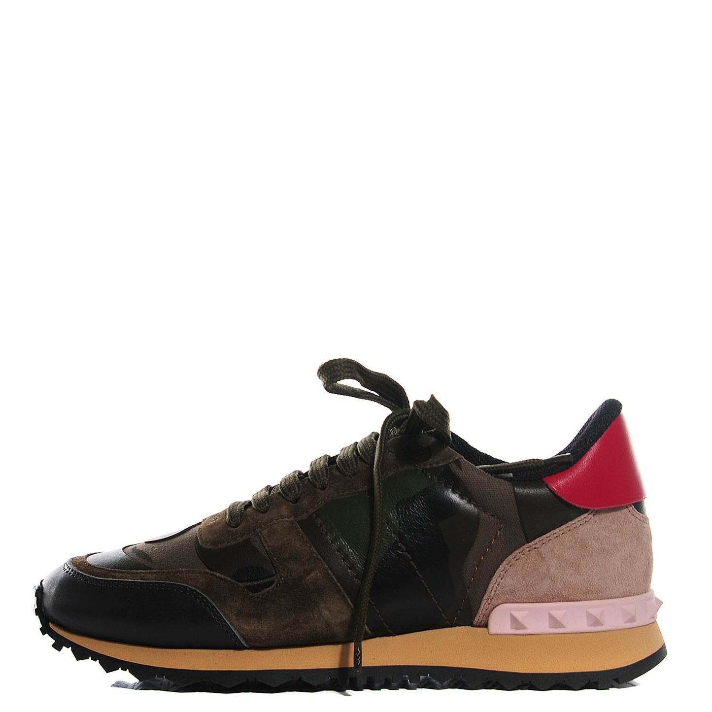 Nappa Suede Camouflage Womens Rockrunner Sneakers 37 Multicolor
