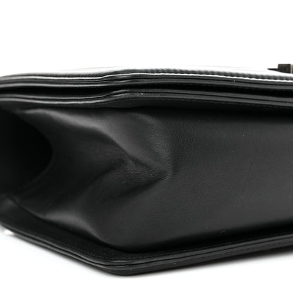 Chanel Lambskin Chevron Quilted Medium Boy Flap Black 9 of 11