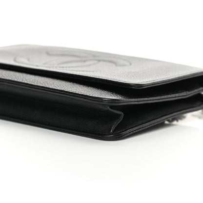 Chanel Caviar Timeless CC Wallet On Chain WOC Black 11 of 12
