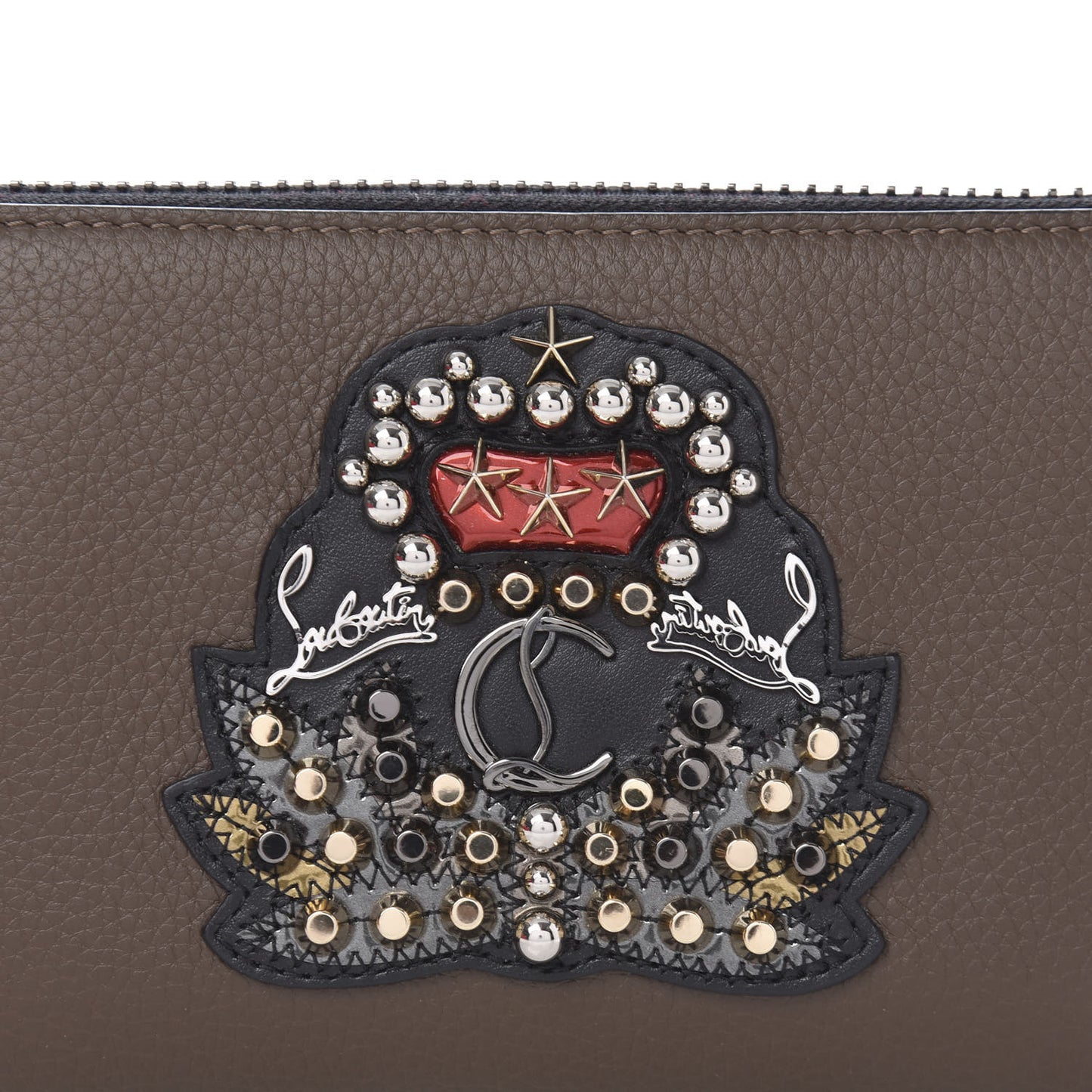 Calfskin Ecusson Panettone Zip Around Wallet Cafe