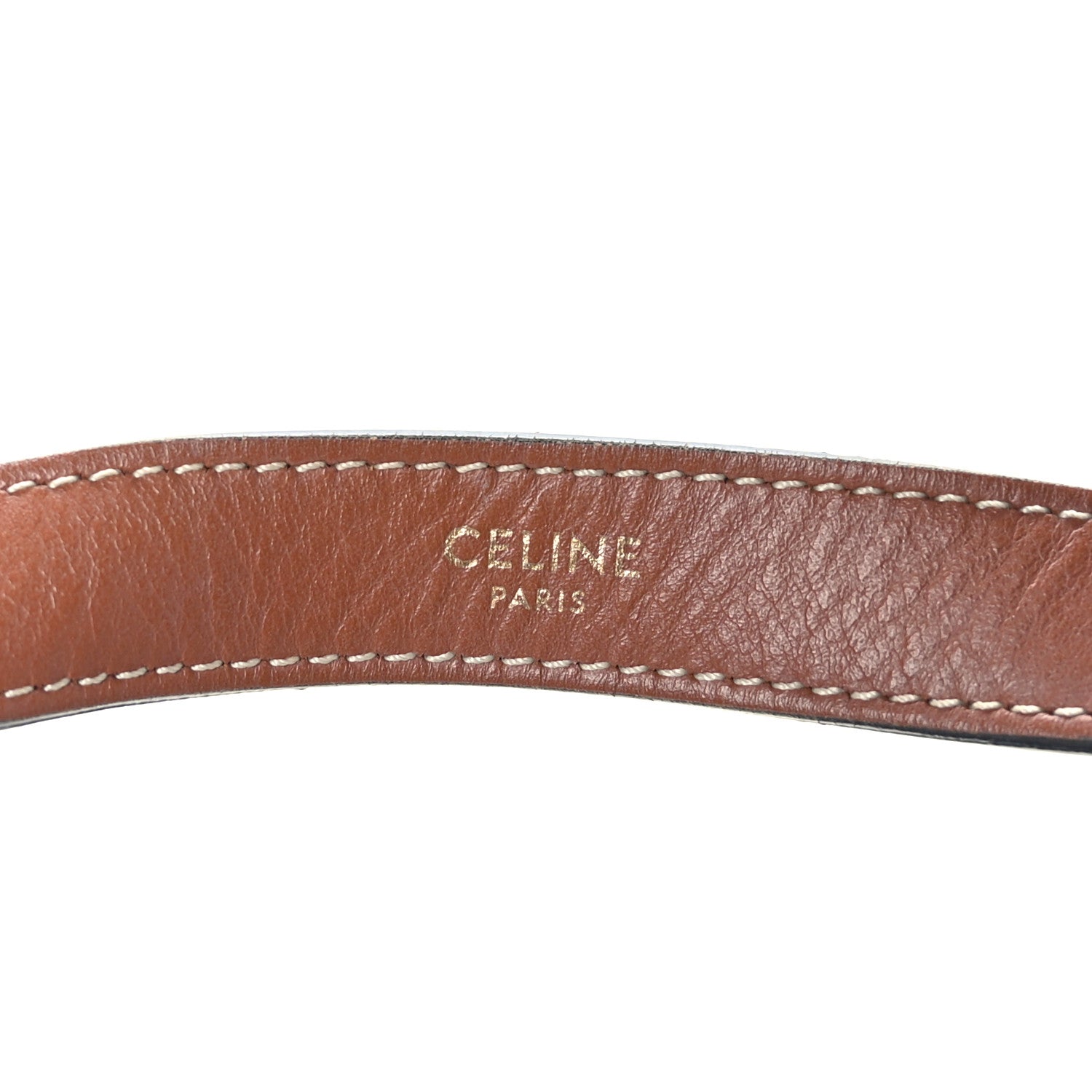 Celine Triomphe Canvas Calfskin Ava Shoulder Bag Tan 6 of 10