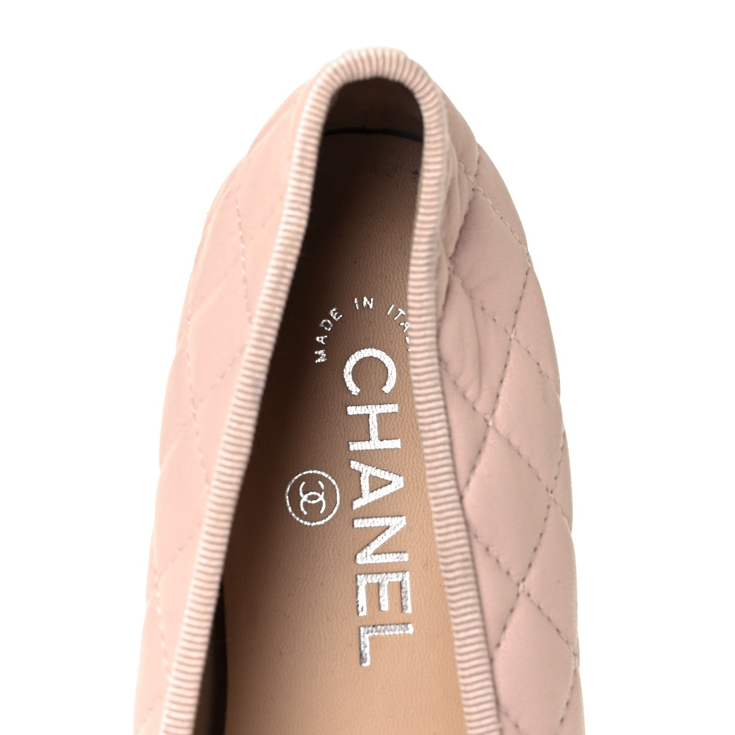 Chanel Lambskin Quilted Cap Toe Ballerina Flats 41 Light Pink 7 of 8