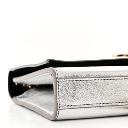 Saint Laurent Metallic Calfskin Small Classic Monogram Kate Tassel Satchel Silver 8 of 10
