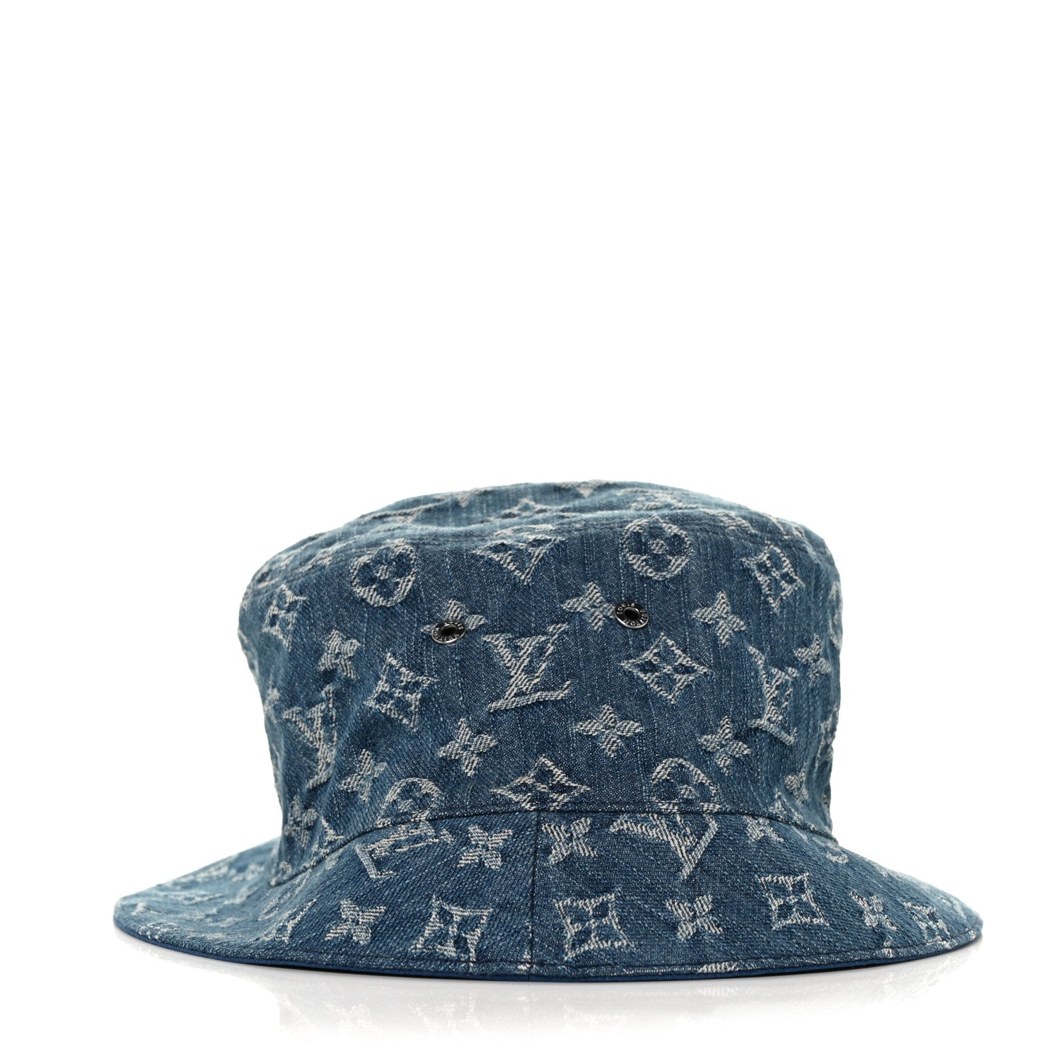 Louis Vuitton Monogram Denim Transformable Bob Bucket Hat 58 Blue 3 of 9