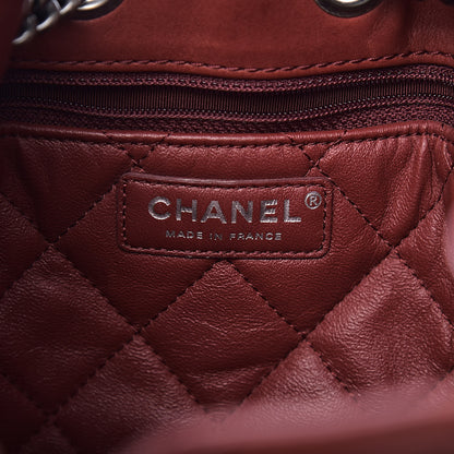 Chanel Calfskin Stitched Medium Urban Luxury Drawstring Backpack Dark Red 6 of 11