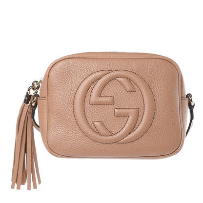 Gucci Pebbled Calfskin Small Soho Disco Bag Rose Beige 1 of 9
