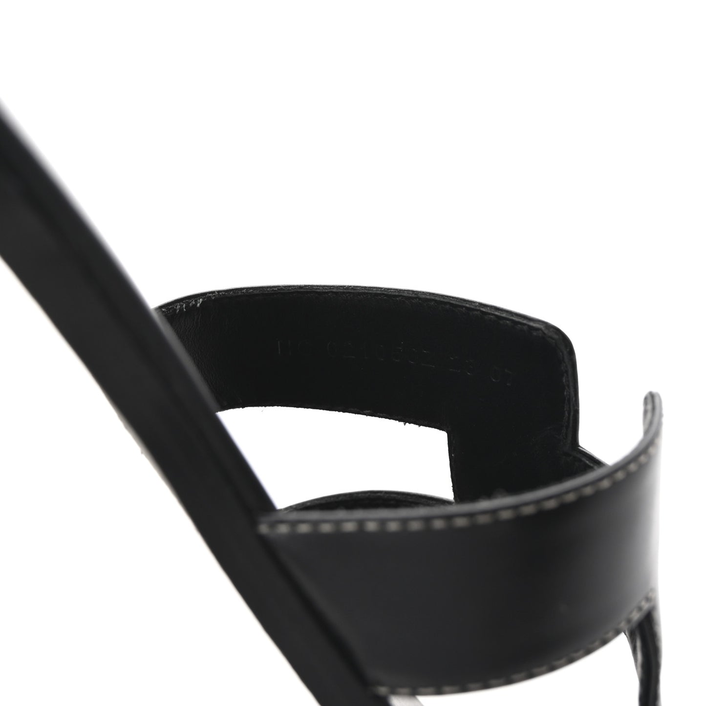 Box Calfskin Oran Sandals 39 Black