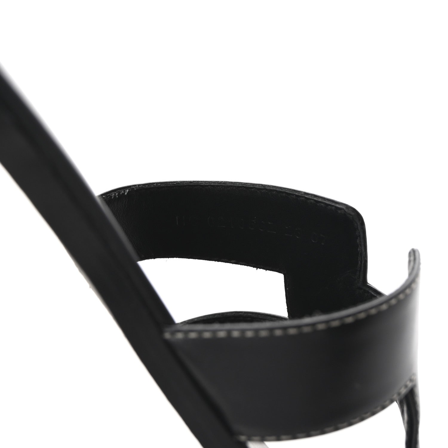 Hermes Box Calfskin Oran Sandals 39 Black 9 of 10