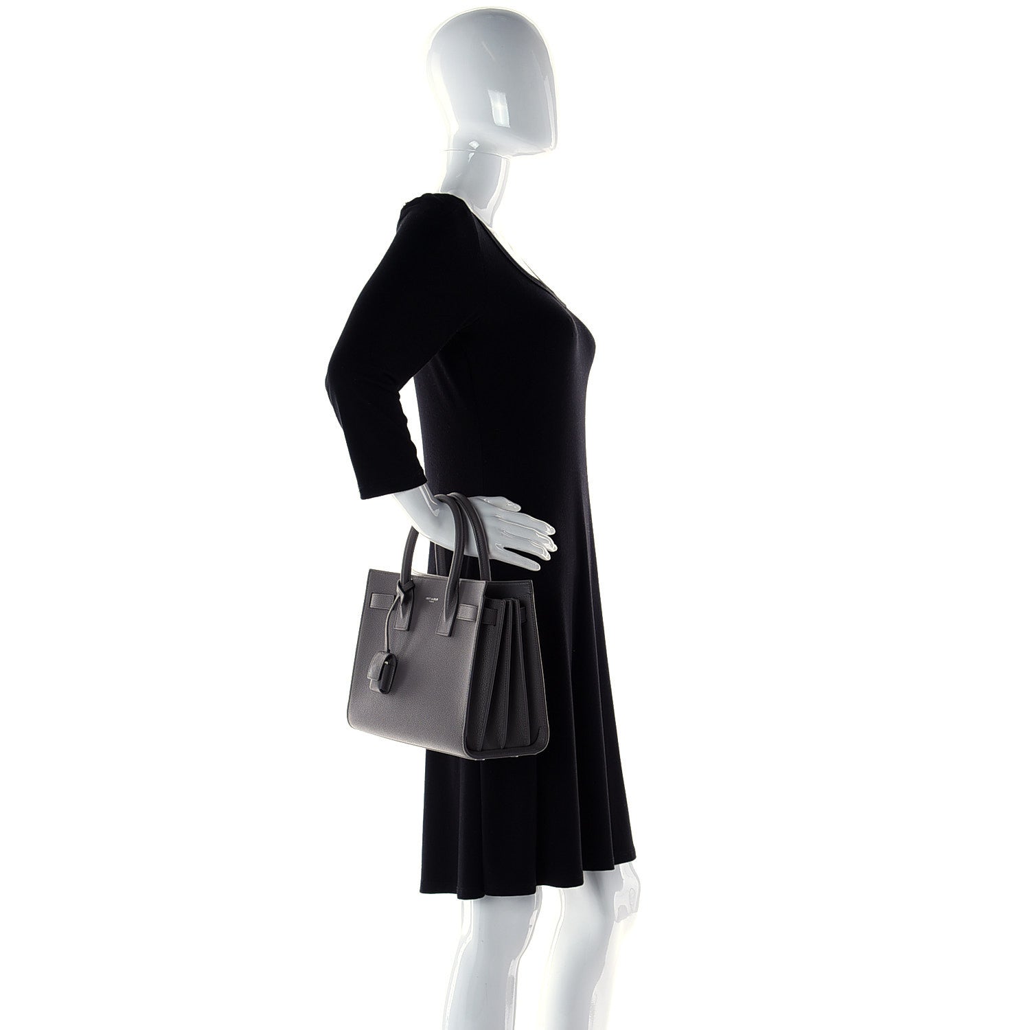 Saint Laurent Grained Calfskin Baby Sac De Jour Bronze 2 of 14