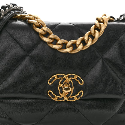 Chanel Goatskin Quilted Medium Chanel 19 Flap Black 8 of 10