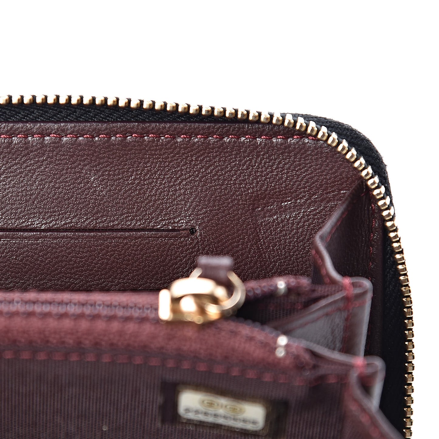 Lambskin Quilted Small Trendy CC Zip Around Wallet Black